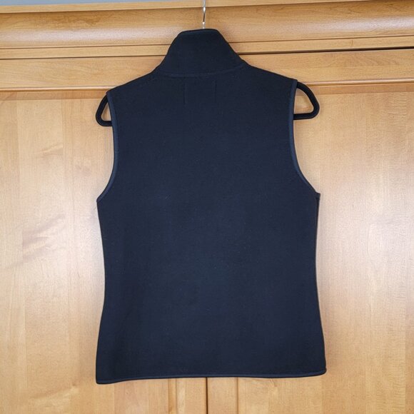 Cambridge Dry Goods Women's Black & Off White Houndstooth Fleece Vest - S - Picture 3 of 5